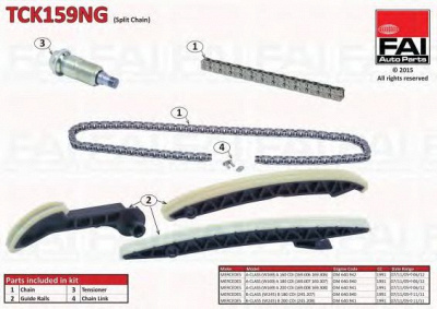 FAI AUTOPARTS tck159ng -  Комплект цепи привода распредвала